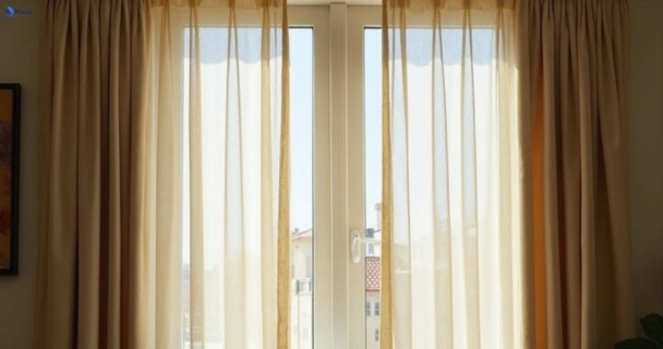 Dusty and dull curtains in tecoma-vic before steam cleaning